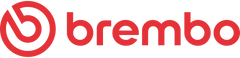 Logo de Brembo en letras rojas, fondo transparente, sin llantas Braid ni modelo visible.