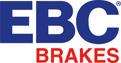Logotipo EBC Brakes en azul y rojo sobre fondo blanco